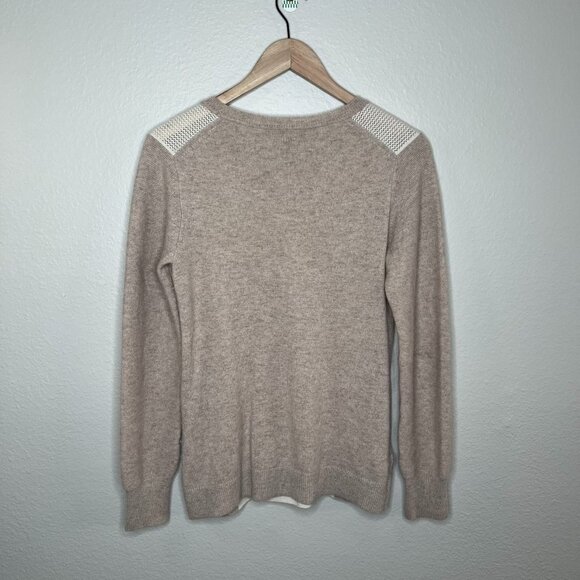 Tommy Bahama womens Beige raglan Cashmere knit pull over Sweater size small - Picture 8 of 11